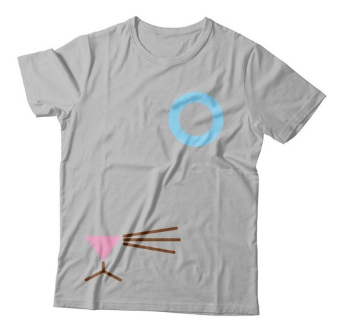 Playera Gato Ojo Azul Gris Ropa Cat