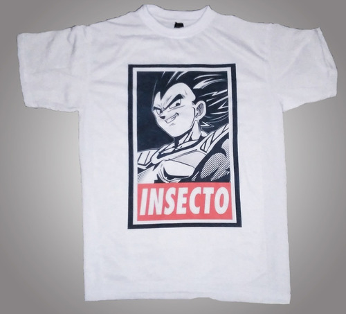 Camiseta Blanca Hombre Vegeta Dragon Ball 