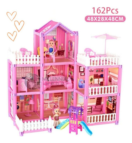 Casa De Muñecas Con 7 Habitaciones 3 Niveles Juego Infantil