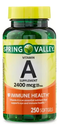 Vitamina A 2400mcg Springvalley - Unidad a $313