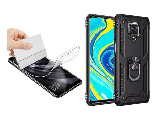 Funda Anillo + Hidrogel Compatible Con Redmi Note 9s 9 Pro