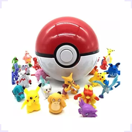 Brinquedo Pokemon Pikachu Na Pokebola Boneco Articulado em