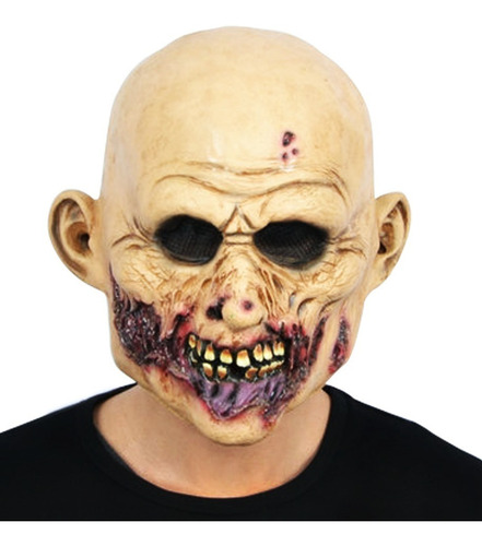 Imagen 1 de 2 de Mascara Látex Zombie Pelado Terror Halloween Cotillon