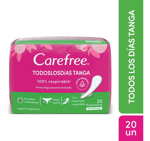 Carefree Protectores Diarios Todos Los Días Tanga 20 Un