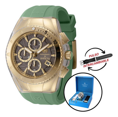 Reloj Technomarine Tm 122005 Verde, Blanco, Negro Hombres