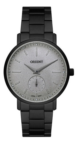 Relógio Orient Feminino Fpss0007 S1px Preto Aço Analogico Cor do fundo Grafite