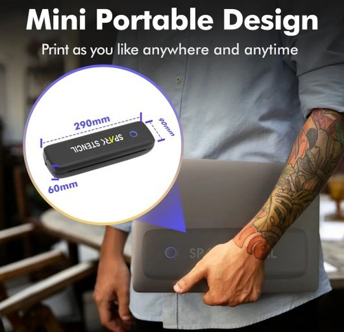Spark Impresora Térmica Stencil Para Tatuaje Bluetooth