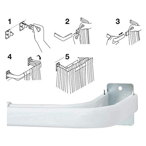Juego De 1 Soporte Doble Barra De Cortina Persiana, Sop...