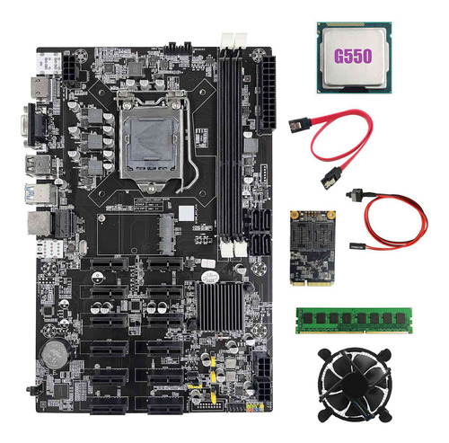 Placa Base B75 12 Pcie Eth+cpu G550+ddr3 4 Gb 1600 Mhz