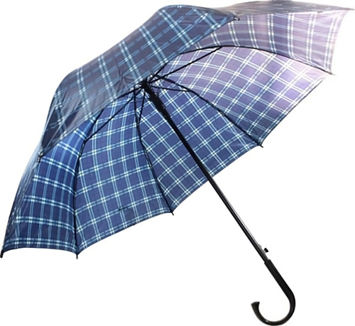 Guarda-chuva portaria Classe JL 1223-3 azul com design xadrez