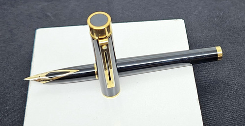 Pluma Fuente Sheaffer Punta De Oro 14k Amarillo Azul (Usado)