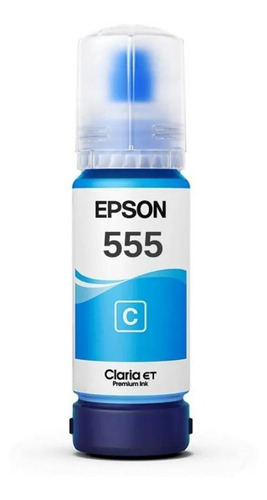 Botella De Tinta Epson T555 Cyan Original