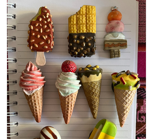 Colección 9 Imanes Helados . Se Venden El Set Completo