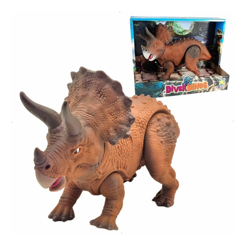 Brinquedo Dinossauro Triceratops Vinil Articulado Coleção