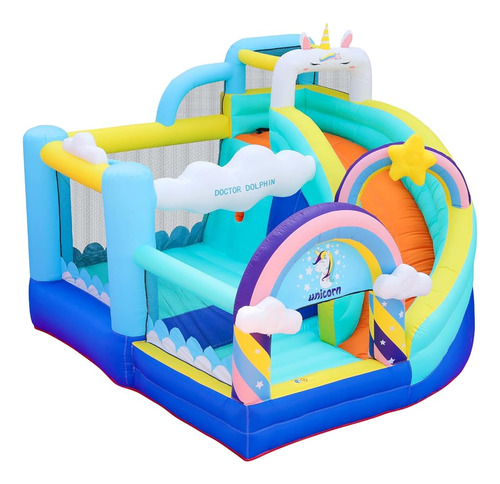 Doctor Dolphin Inflable Bounce House Para Niños Unicorn Boun