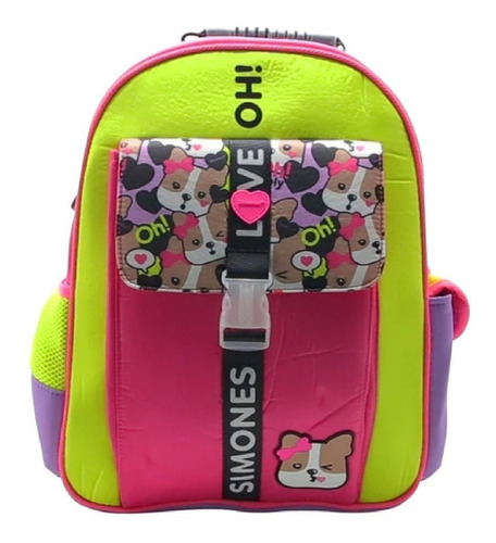 Mochila Escolar Infantil Simones 40cm Espalda Si085 Niños C