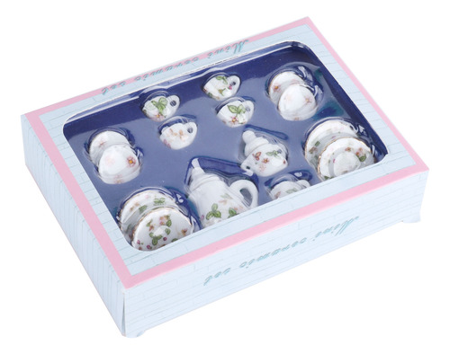 Juego De Tazas De Té Doll House, 15 Unidades, 1/12 Piezas, C