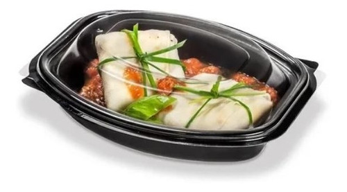 Bandeja Con Tapa  Descartable Bandex 153byt Sushi X100