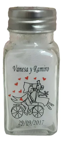 Souvenirs Salero Vidrio Casamiento Boda 15 Años Cumpleaños