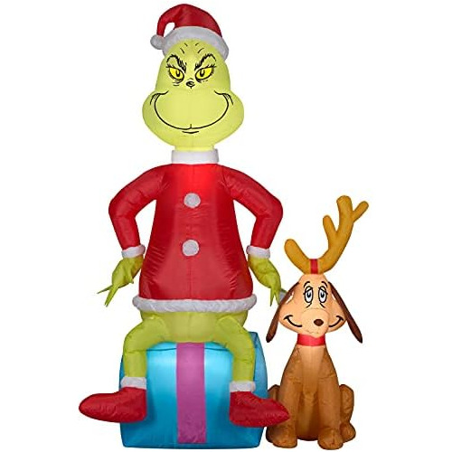 Inflable De Navidad   Escena De Max Del Dr. Seuss, 5 Pi...