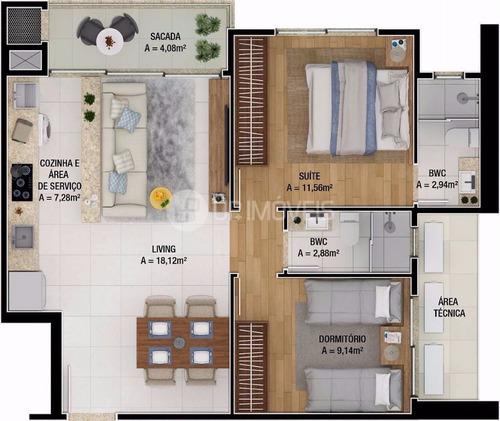 Imagem 11 de 13 de Apartamento Com 2 Dormitórios Na Praia Brava - 3777_1