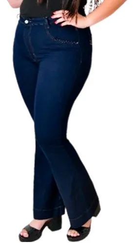 Cal a Flare Jeans Cintura Alta Plus Size Cambos At 58