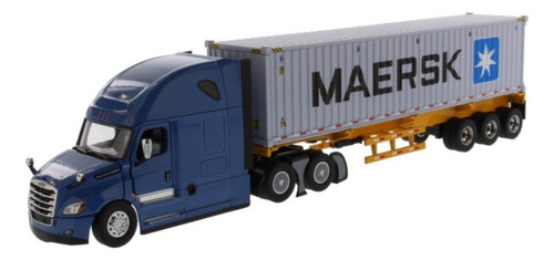 Miniatura Caminhão Freightliner Container 1:50 Diecast
