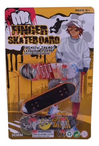 Imagen 1 de 8 de Mini Skate Patineta De Mano X 3 Finger Street Sesh 