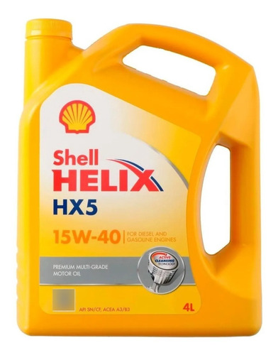 Aceite Mineral 15w40 Shell Helix Hx5 4 Litros