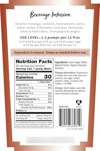 Infusión De Coco Amoretti - 94 Porciones (750 Ml) - Sin Cons