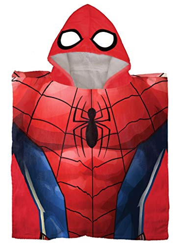 Marvel Avengers Spiderman - Poncho Con Capucha Para Baño / P