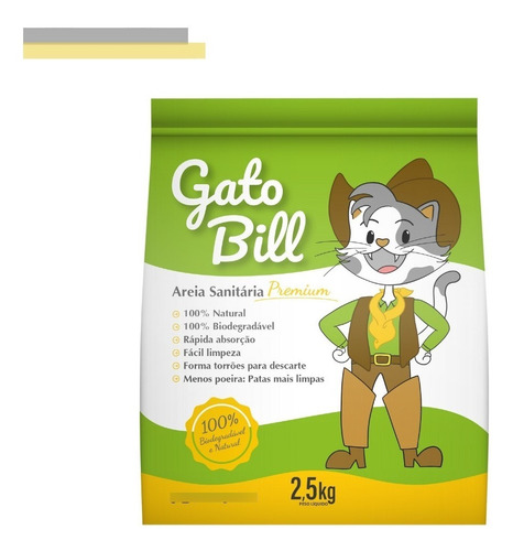 Kit Areia Para Gato Que Não Deixa Cheiro - 4 Pct - Gato Bill