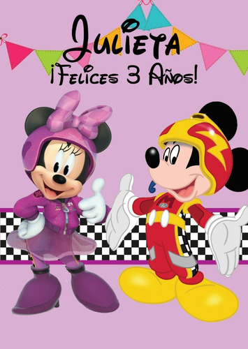Libritos Colorear Mickey Minnie Personalizado + Lápices X 10