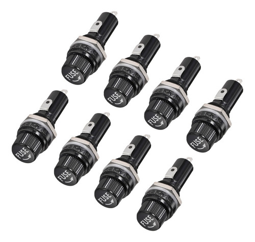 8 Portafusibles Con Tapa Roscada 15mm Ac 125v/15a 250v/10a