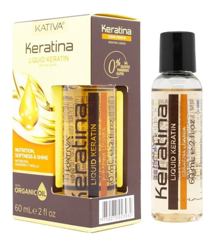 Serum Nutritivo Keratina Líquida Cabello Dañado Kativa 60 Ml