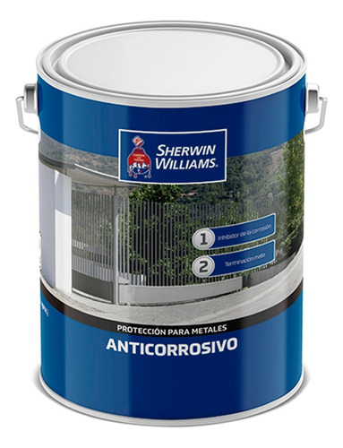 Pintura Anticorrosiva Color Negro 1/4 Galón Sherwin Williams