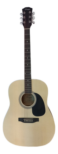 Guitarra Acustica Parquer Custom Principiante Estudio Mate Color Marrón Claro Orientación De La Mano Derecha