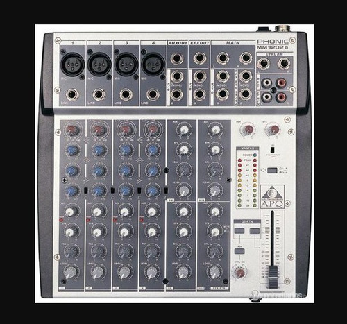 Consola Mixer Phonic Mm1202a 4 Canales Mic/line Stereo