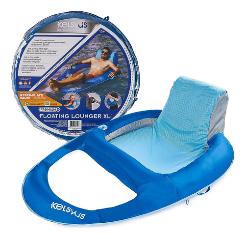 Kelsyus Premium Floating Lounger Xl Con Inflado Rápido, Sill