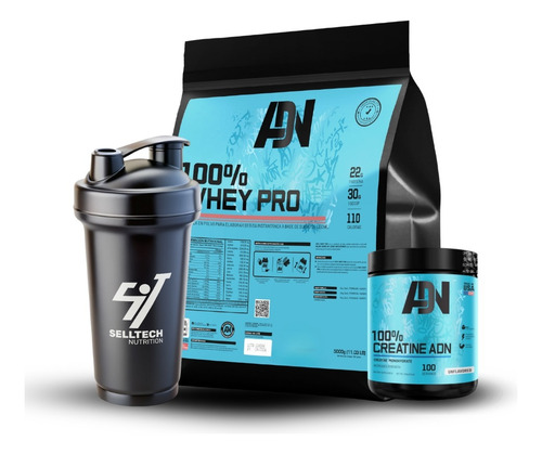 Pack Adn 100% Whey Pro 5kg Vainilla Creadn 500gr