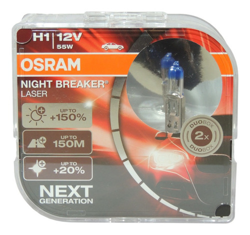 Bombillos Osram H1 Night Breaker Laser 12v 55w (150%+luz)