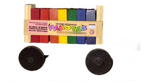 Camioncito Pakotas Con 7 Bloques Pastas Crayones Artesanales