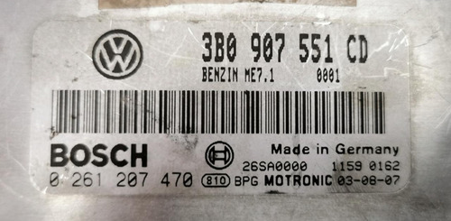 Computadora Passat Audi 2002-2003-2005 2.8 3b0907551cd Libre (Usado)