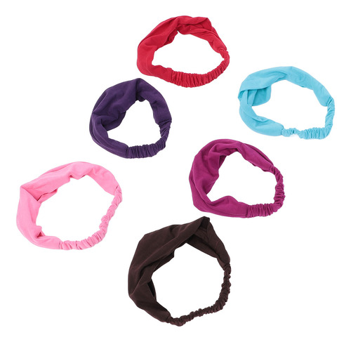 Diademas Deportivas Anchas, 6 Unidades, Elásticas A La Moda,