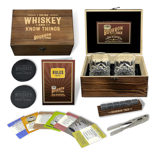 Juego En Caja De Regalos De Whisky Para Hombres: Incluye Un 