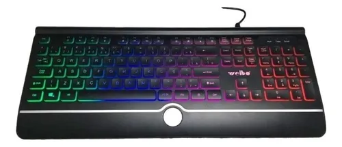 Teclado Gamer Weibo Qwerty Color Negro Con Luz Rgb