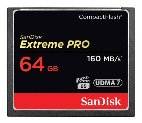 Imagem 1 de 3 de Cartão Memória Sandisk Compactflash 64gb Extreme Pro 160mb/s