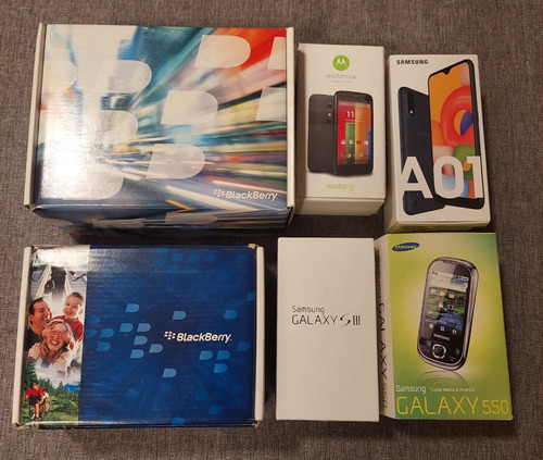 Cajas + Manuales De Celulares: Samsung, Motorola, Blackberry