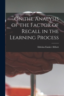 Libro On The Analysis Of The Factor Of Recall In The Lear...