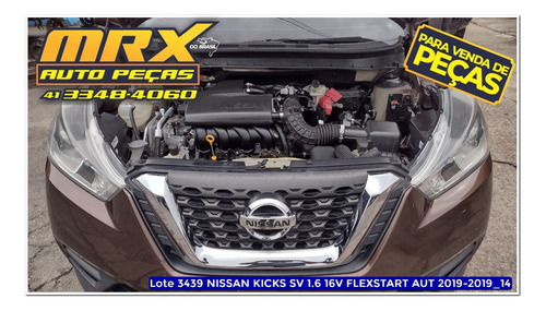 Sucata Nissan Kicks Sv 1.6 16v Flexstart Aut 2019 Pecas